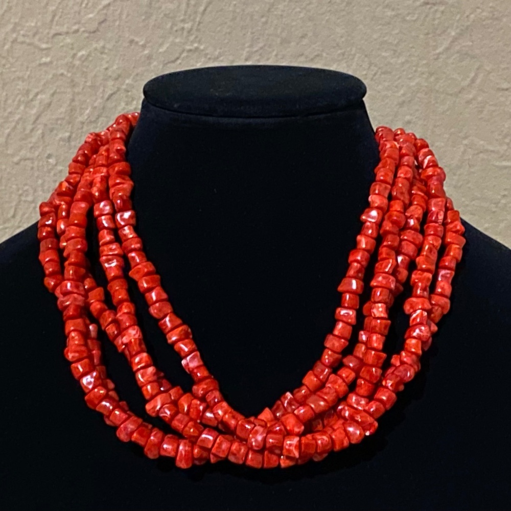 Orange Corral Multi-Strand Adjustablenecklace - image 1